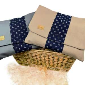 Pratelná přebalovací taška s podložkou MIMMA BAG modrotisk s modrou