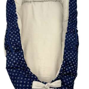 Hnízdečko pro miminko ENNY modrotisk s béžovou