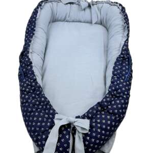 Hnízdečko pro miminko ENNY modrotisk s modrou