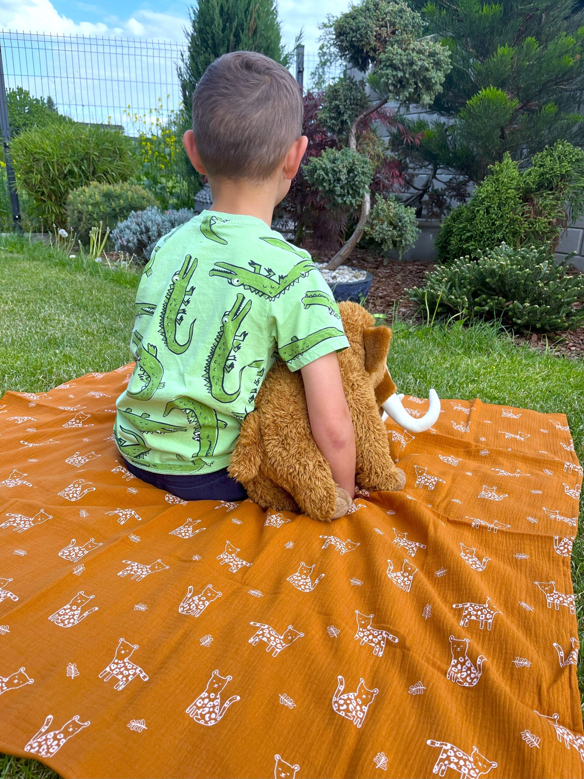 Mušelínová látková plena NIAM PANTER velká 1ks - Obrázek 3